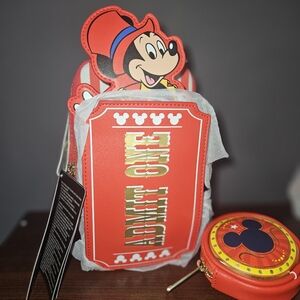 Loungefly Disney Mickey Mouse Circus Ticket Belt Bag with Coin Purse